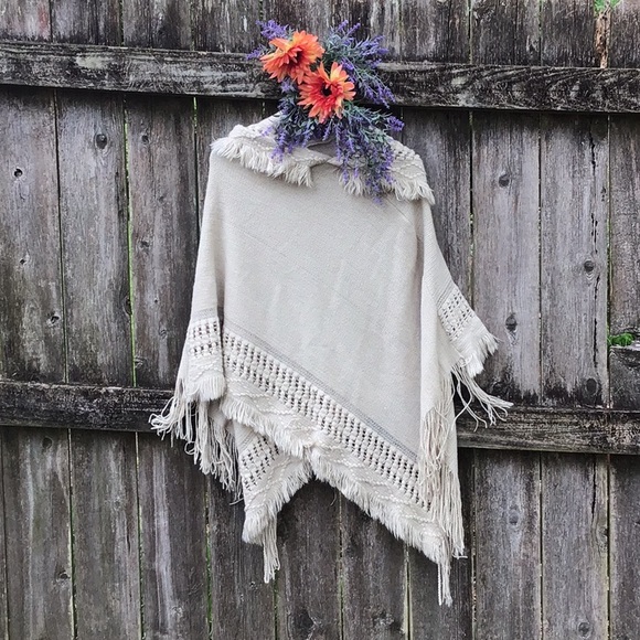 Jackets & Blazers - Poncho Pullover with Hood